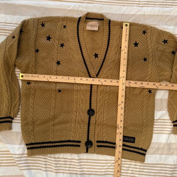 Taylor Swift NWT (bag) | Official Fearless tan cable knit cardigan sweater | XS - Picture 3 of 10